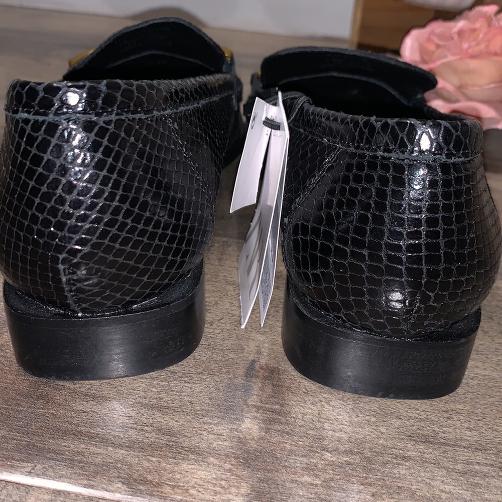 NWT ZARA SNAKESKIN PRINT LOAFERS - Picture 7 of 7